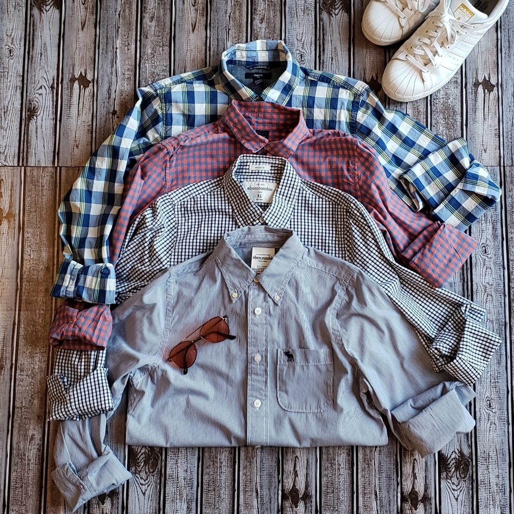 Boys Long Sleeve Abercrombie and Gap Shirt Lot